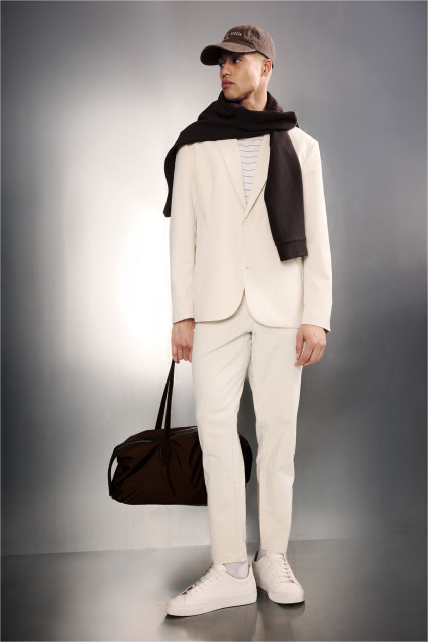 رجال بيج سترة بليزر سليم فيت وياخة جاكيت