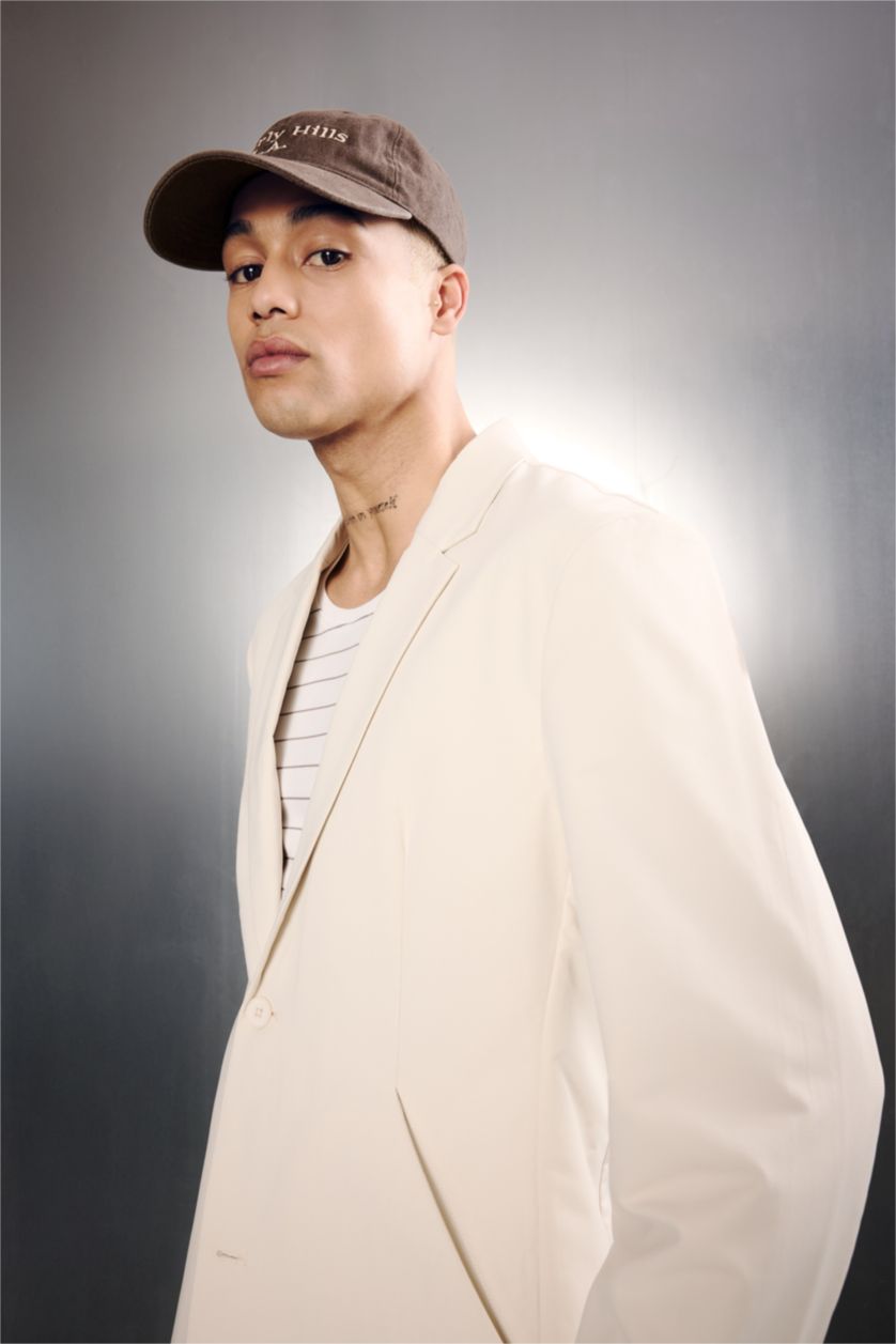 رجال بيج سترة بليزر سليم فيت وياخة جاكيت