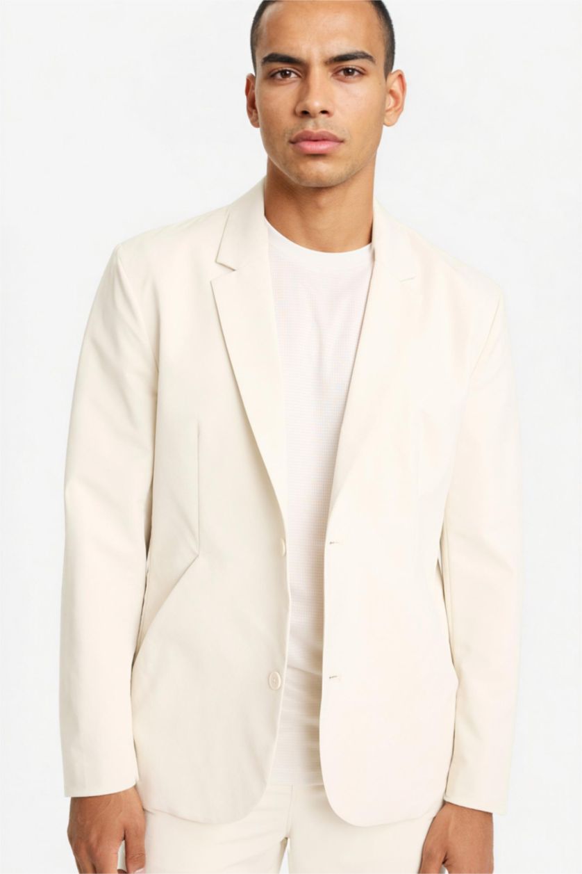 رجال بيج سترة بليزر سليم فيت وياخة جاكيت