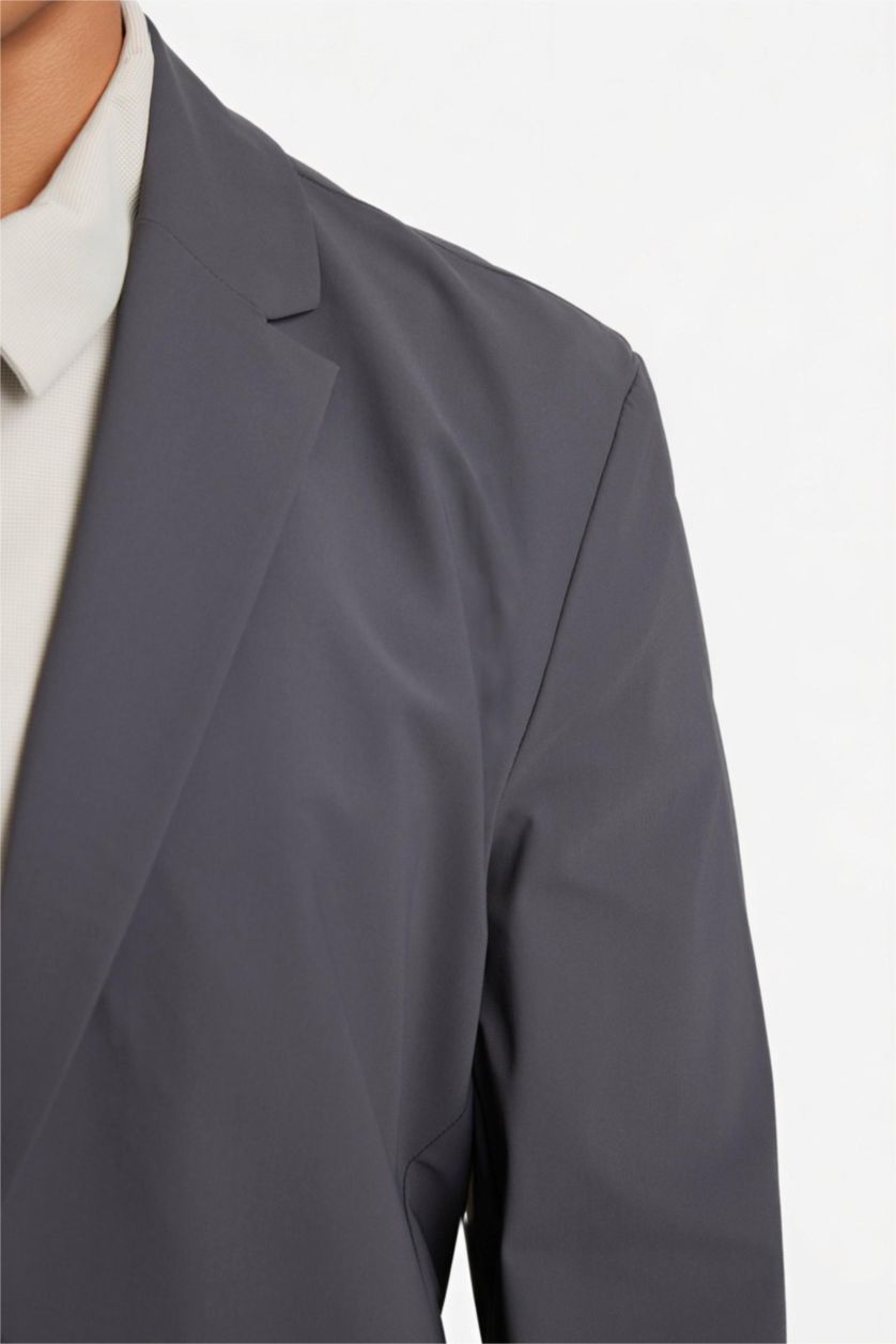 Man Anthracite Slim Fit Puffer Jacket