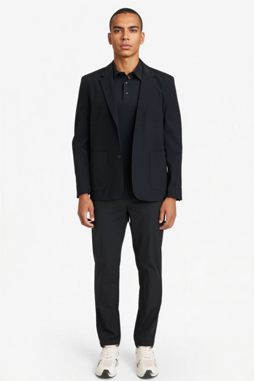 HOMME Noir Blazer en tissu extensible
