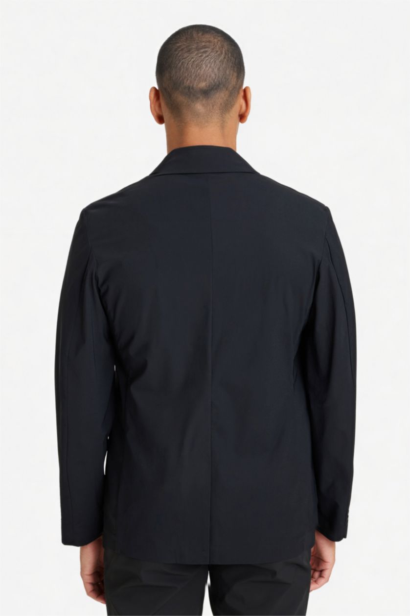 HOMME Noir Blazer en tissu extensible