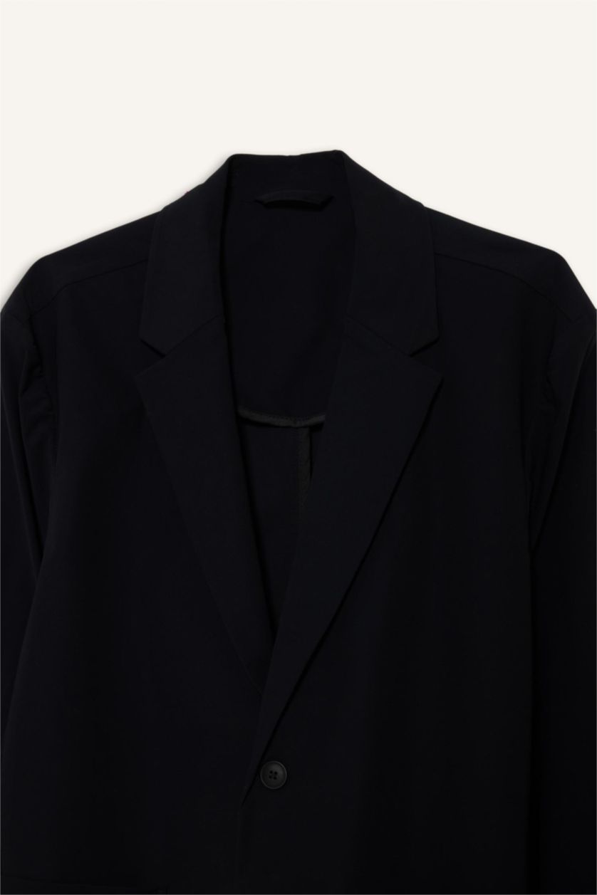 HOMME Noir Blazer en tissu extensible
