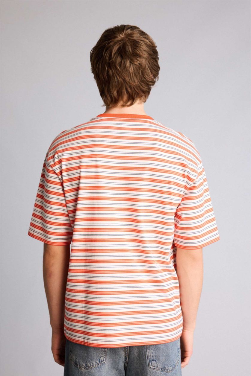 Ерлер қызғылт сары 100% мақта Boxy Fit футболка