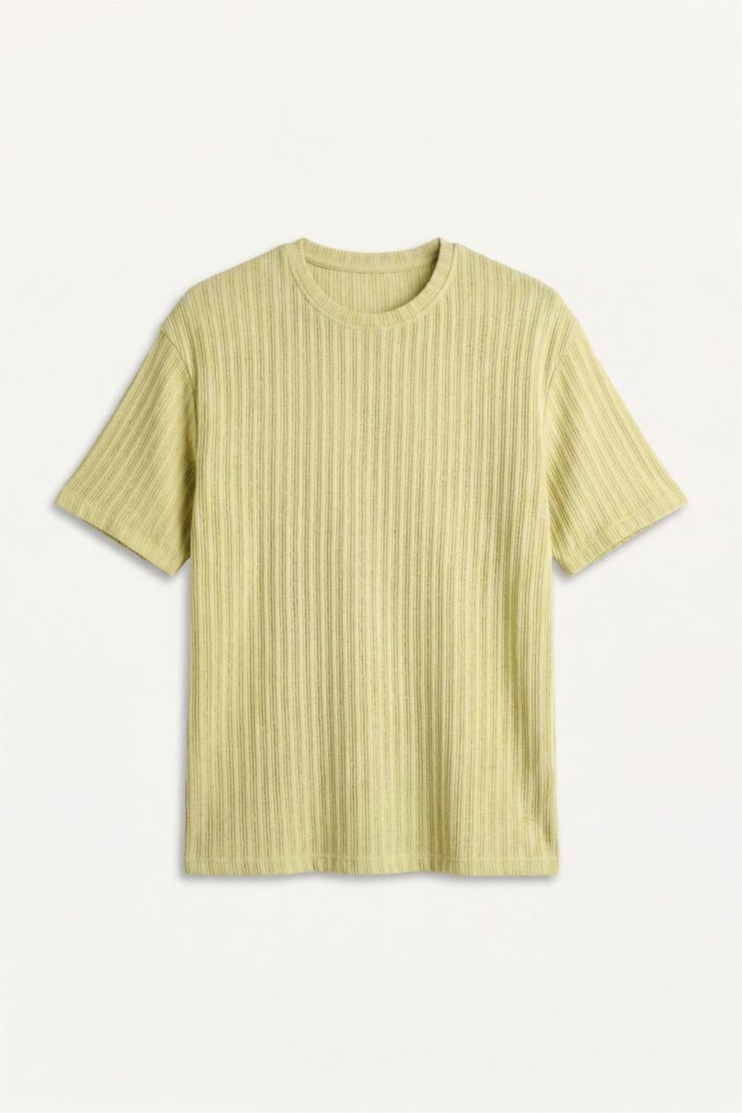 Men Green Boxy Fit Short Sleeve T-Shirt