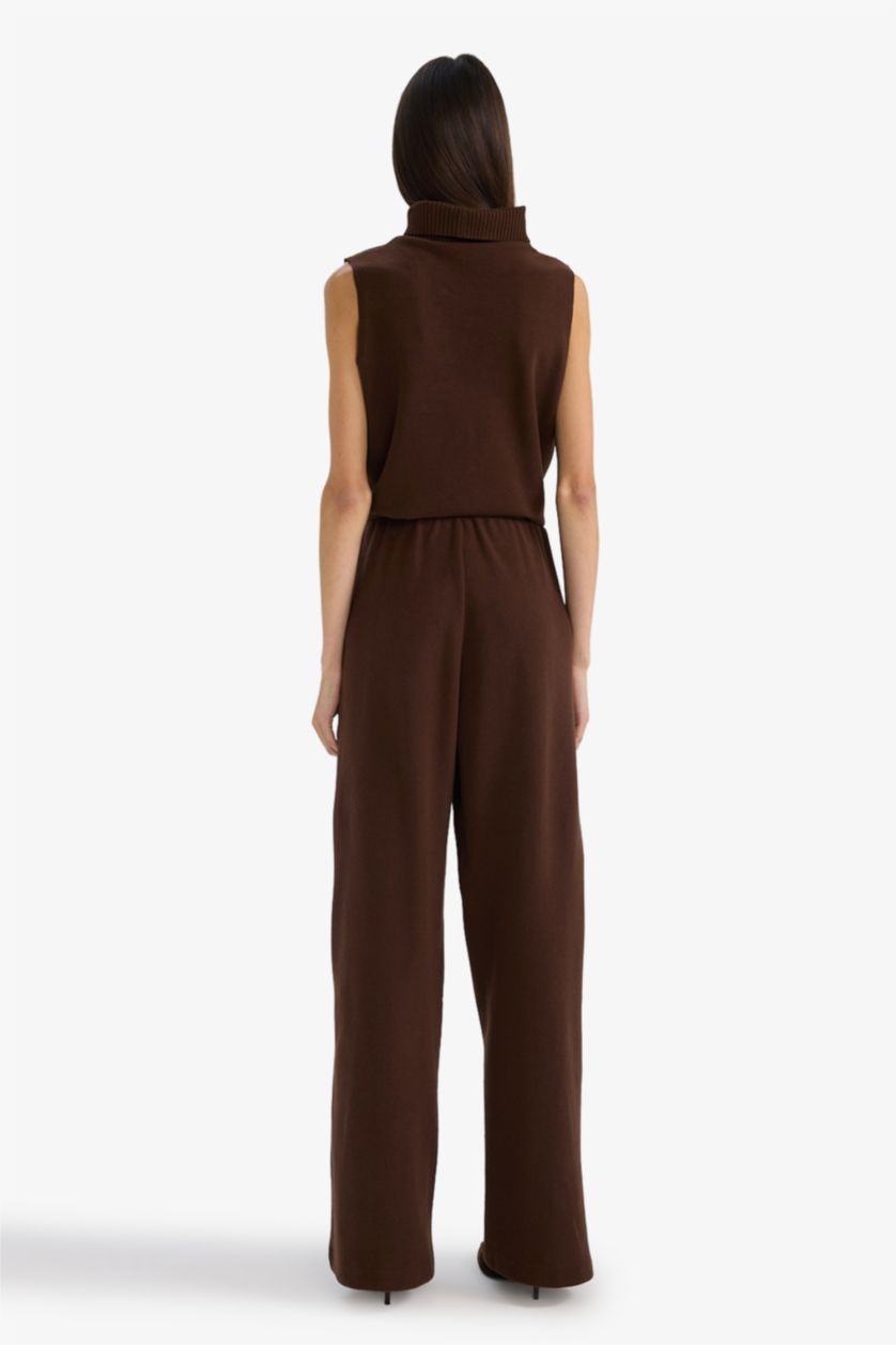 Женщины Коричневый Широкие брюки