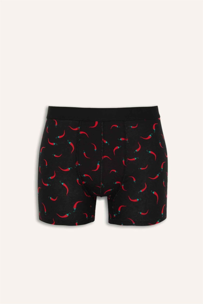 Erkek Siyah Desenli 3'lü Boxer