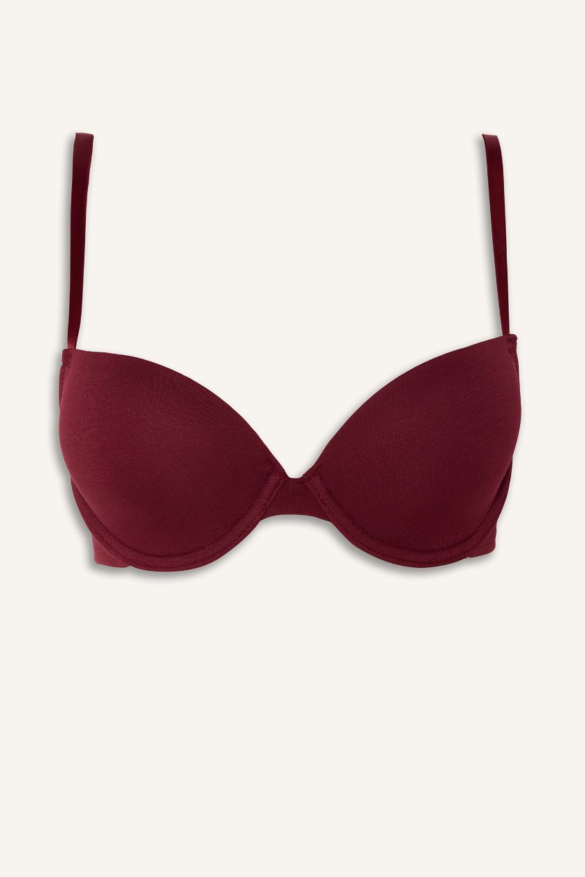 نساء خمري حمالة صدر برا قطن مبطن - قطعتين