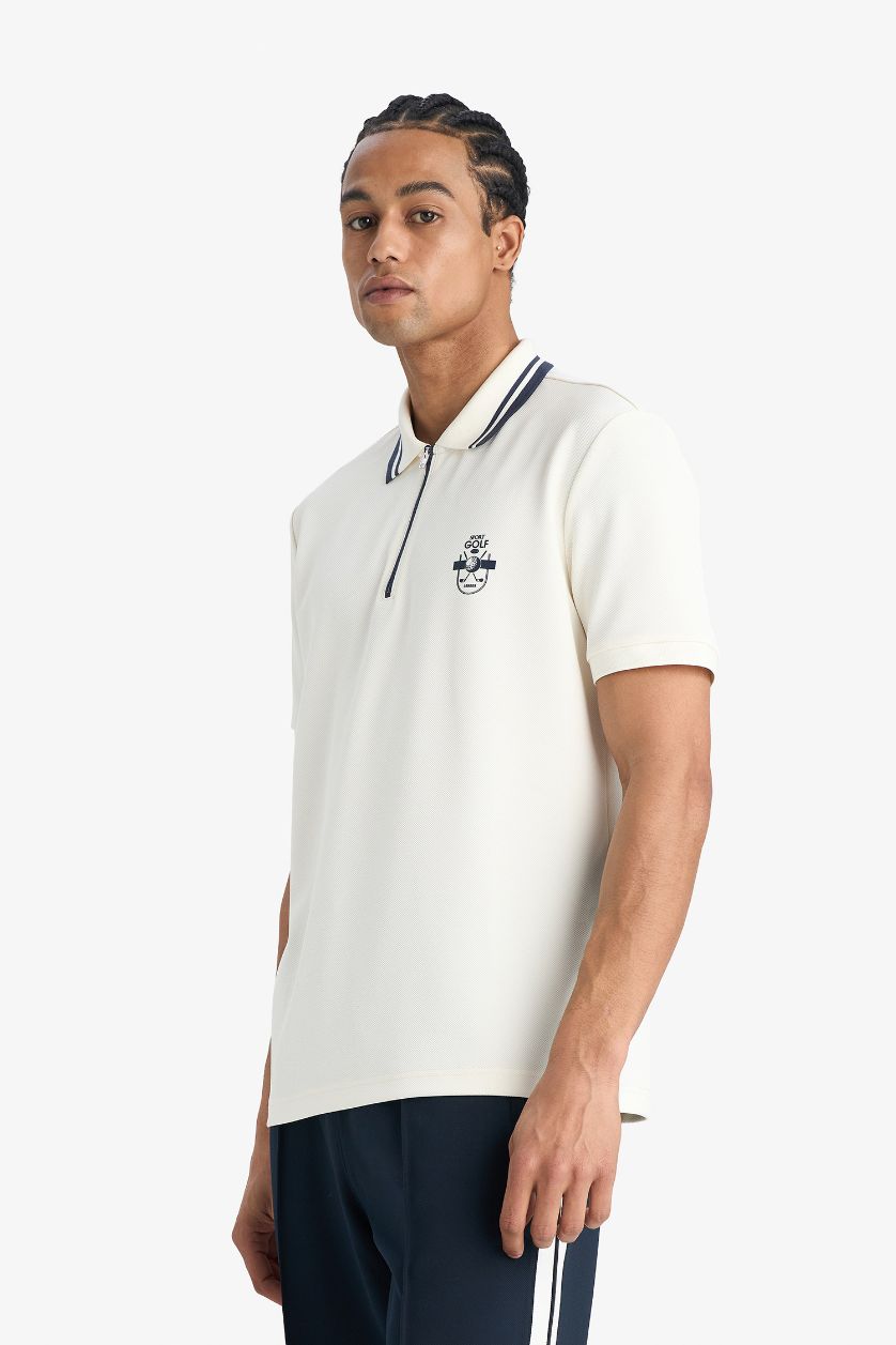 MAN Ecru Standard Fit Polo Shirt