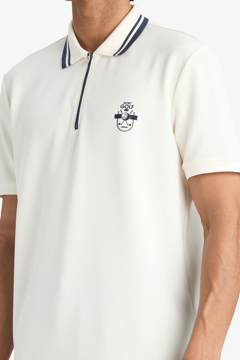 MAN Ecru Standard Fit Polo Shirt