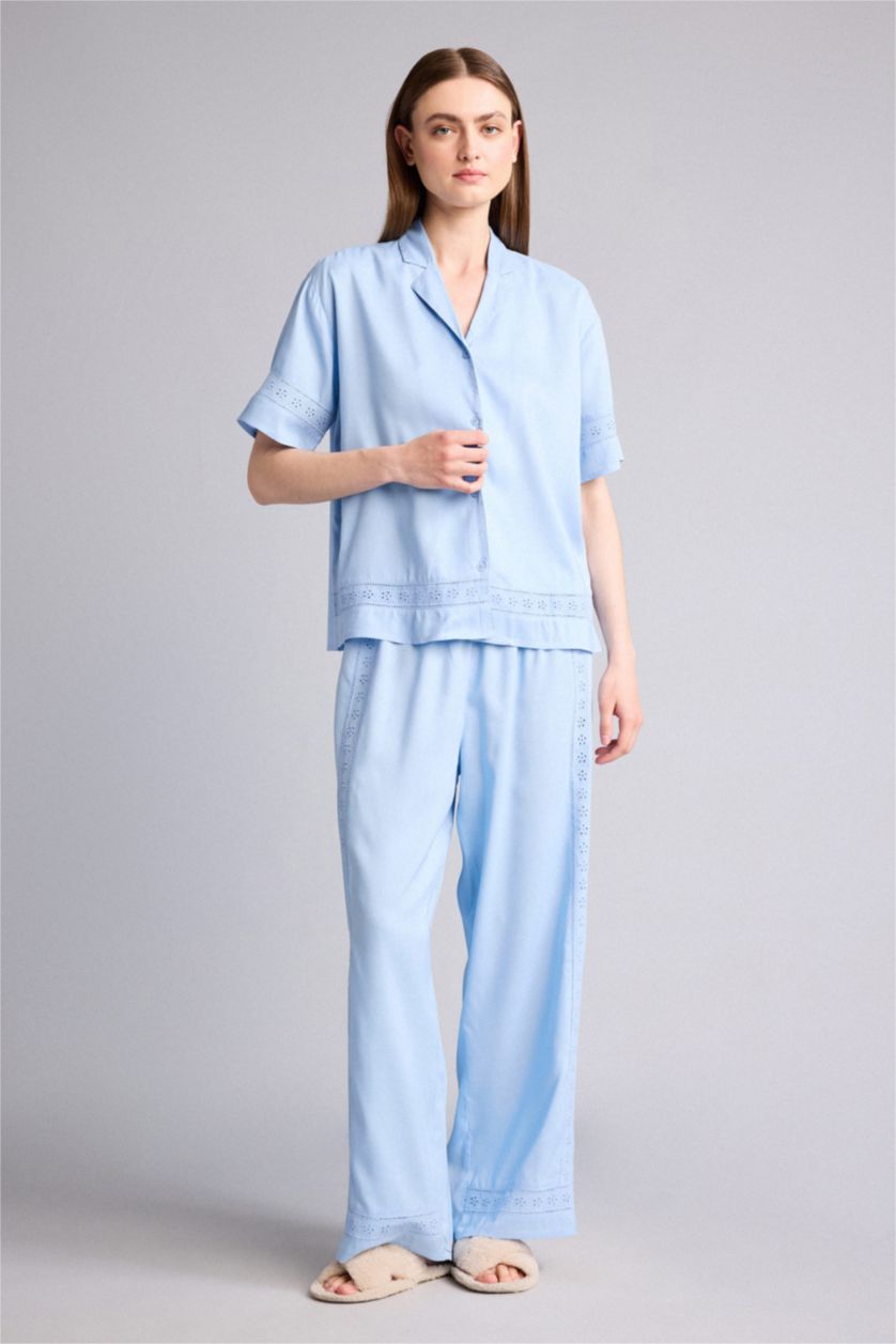 Women Light Blue Regular Fit Bottom