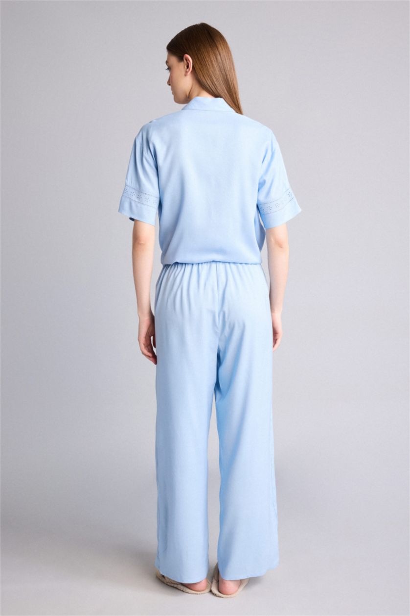 Women Light Blue Regular Fit Bottom