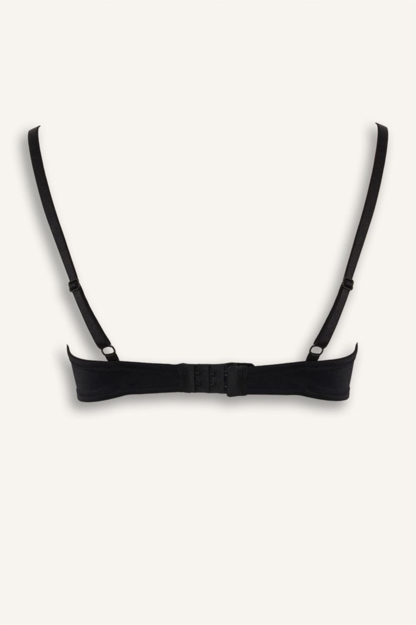 Kadın Siyah Kaplı Pedli Tişört Bra