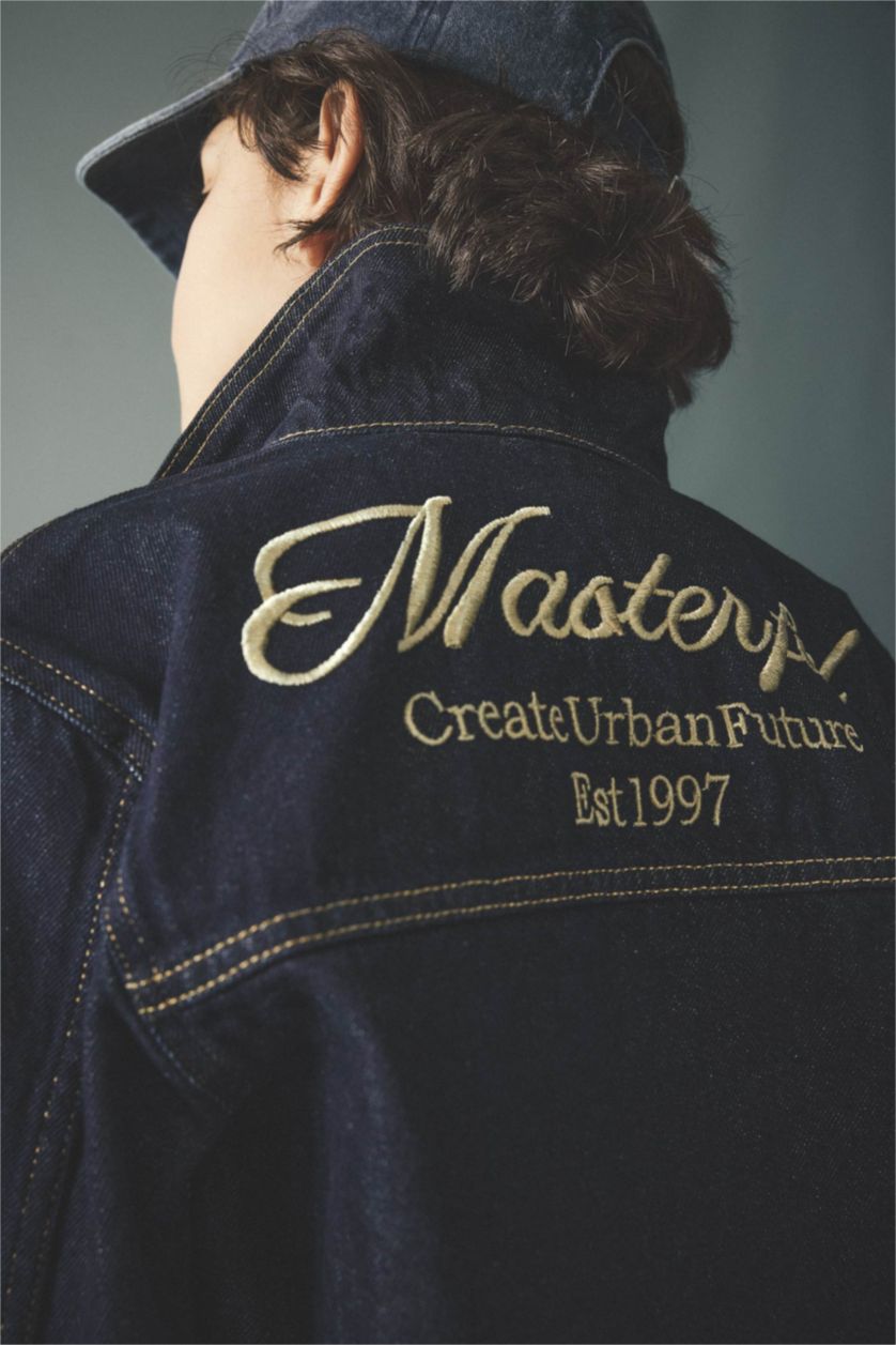 Мальчики и подростки Темно-голубой Джинсовая куртка на пуговицах для мальчиков