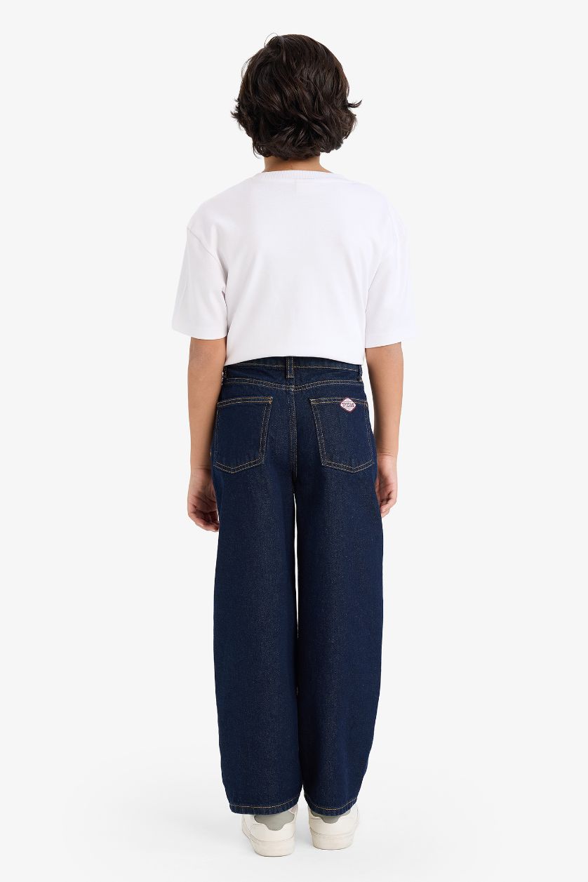 أولاد أزرق غامق سروال جينز أولاد برجل عادي