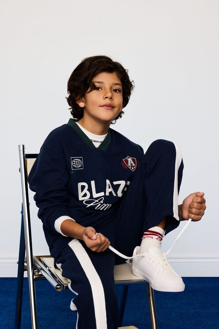 Boys & Teens NAVY Boy Printed Sweatshirt Sweatpants 2 Piece Set