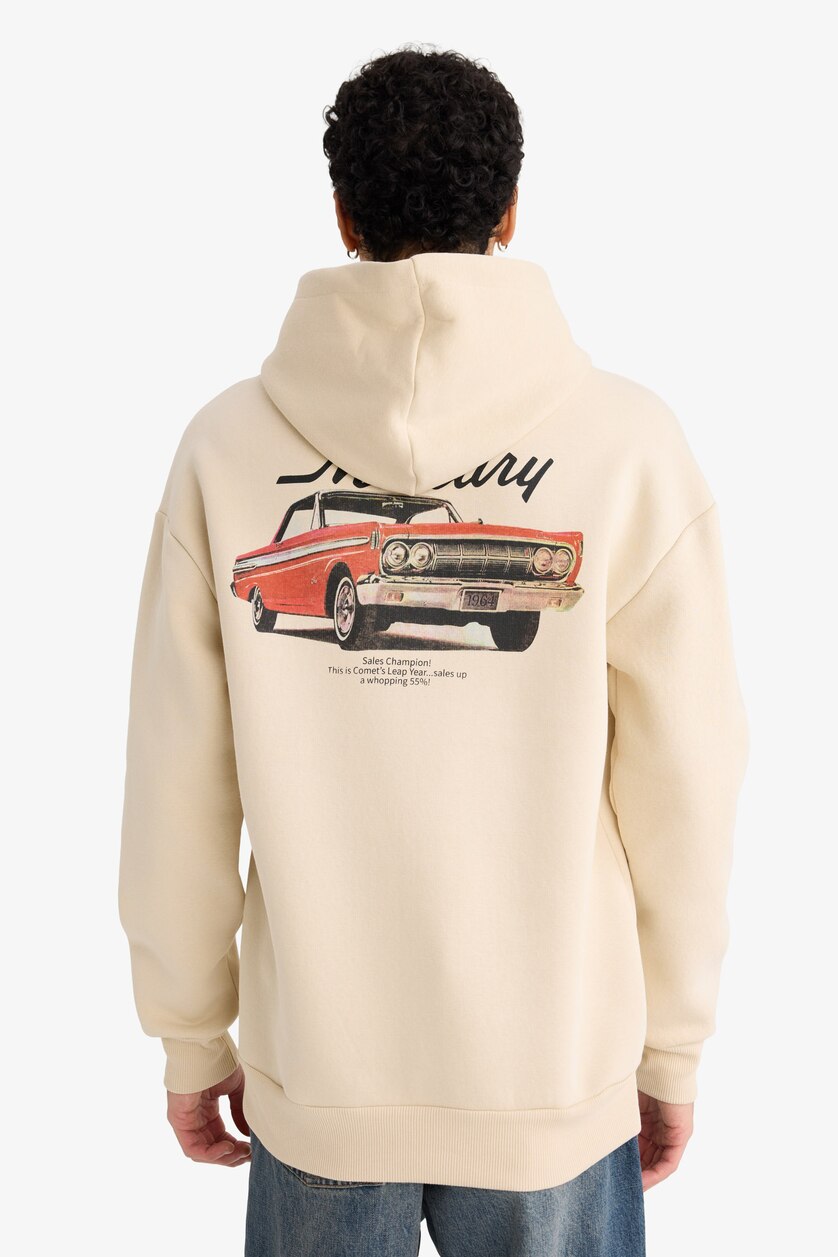 Erkek Taş Boxy Fıt Sweatshirt