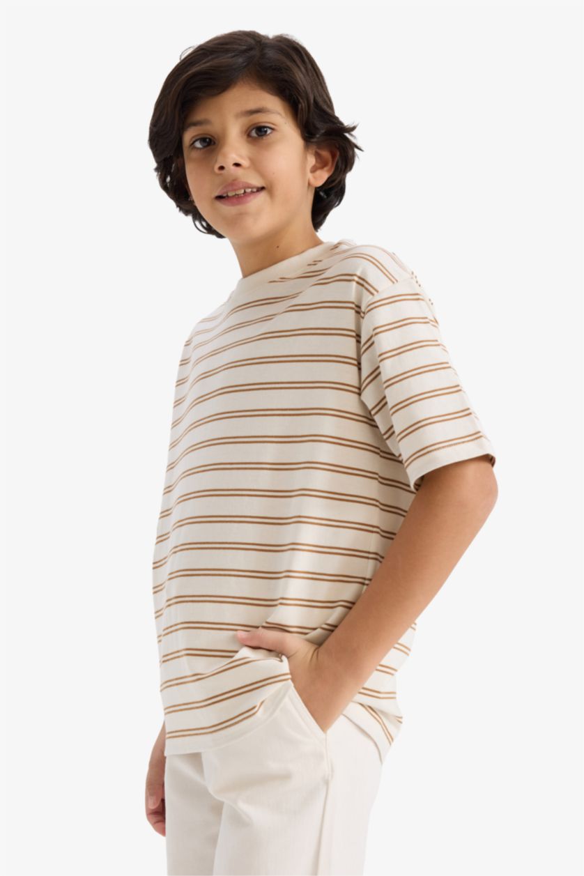 Erkek Çocuk - Genç Erkek Ekru Tişört Erkek Çocuk