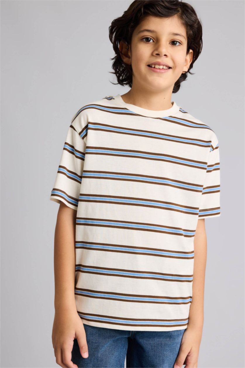 BOYS & TEENS Ecru New Regular Fit Short Sleeve T-Shirt