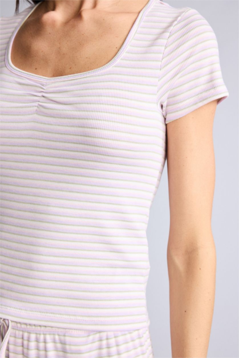 Kadın Pembe Regular Fıt Uzun Kollu 2'li Ribana Takım