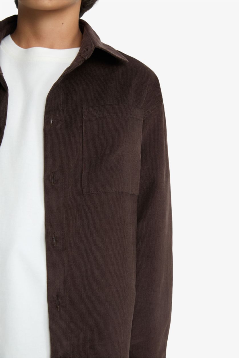 أولادي بني قميص بولو اولادي محكم كم طويل مخمل