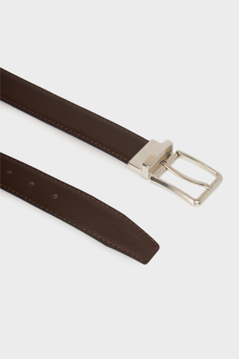 Erkek Karma Erkek Dikdörtgen Toka Suni Deri Klasik Kemer