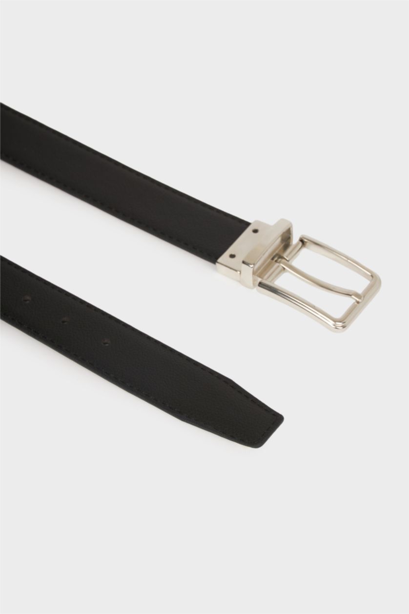 Erkek Karma Erkek Dikdörtgen Toka Suni Deri Klasik Kemer