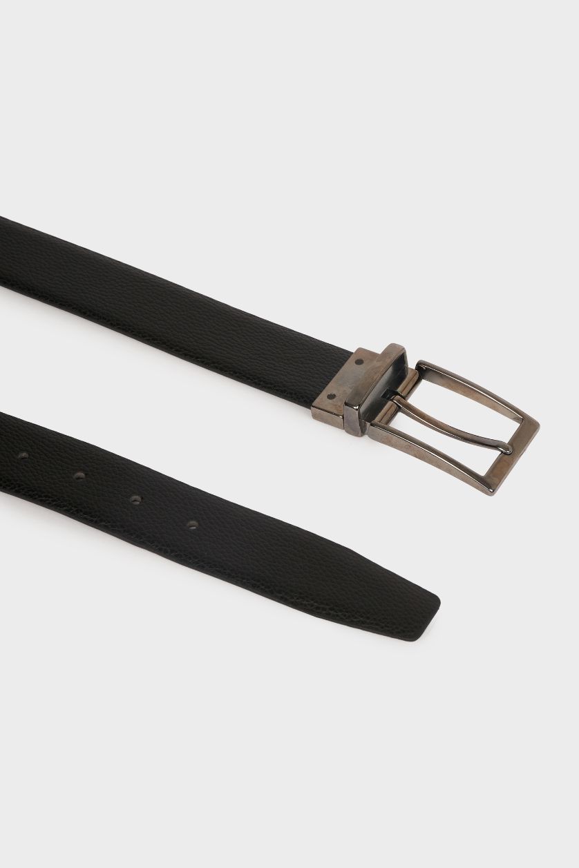 Erkek Karma Erkek Çift Taraflı Toka Suni Deri Klasik Kemer