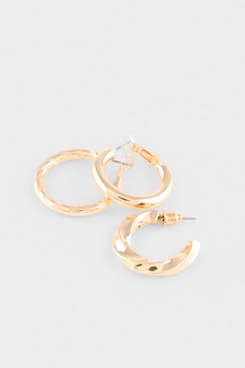 Kadın Altın Kadın 3'lü Küpe