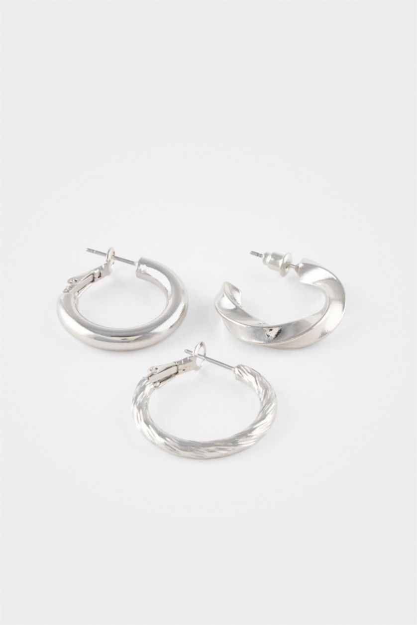 Women Gümüş 3 piece Earring
