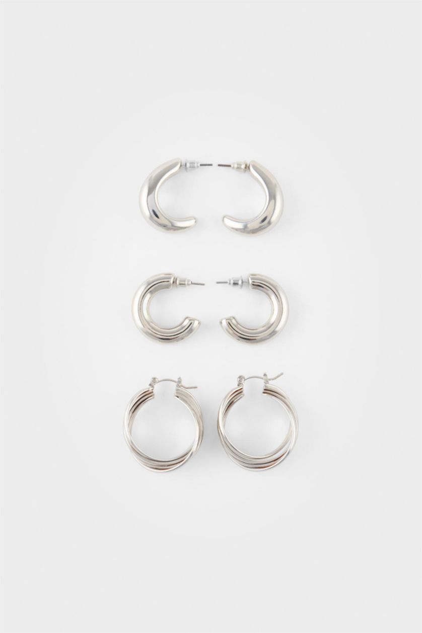 Women Gümüş 3 piece Earring