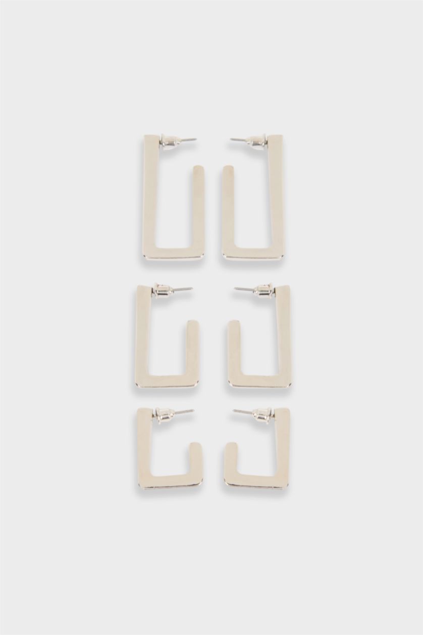 Kadın Gümüş Kadın 3'lü Küpe