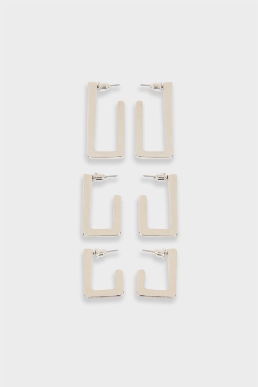 Kadın Gümüş Kadın 3'lü Küpe