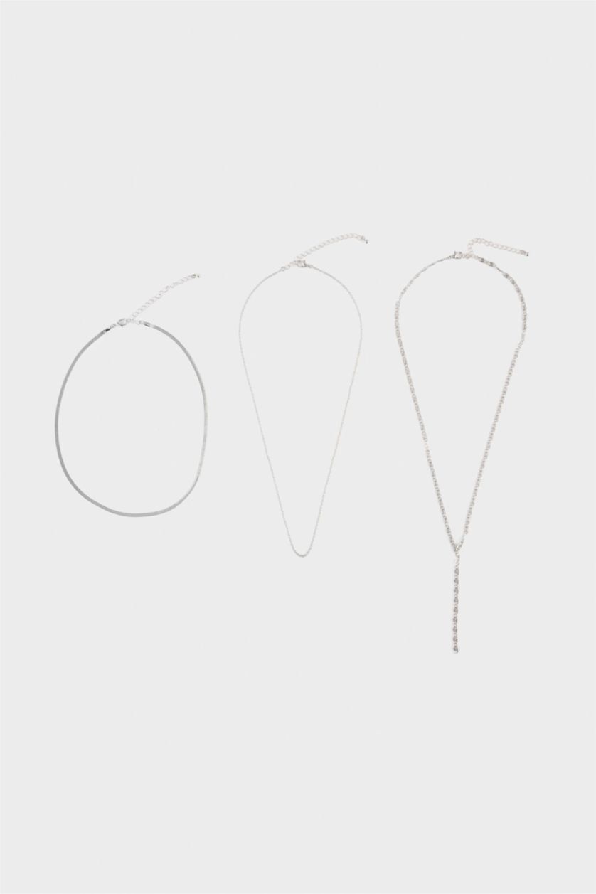 Women Gümüş 3 piece Necklace