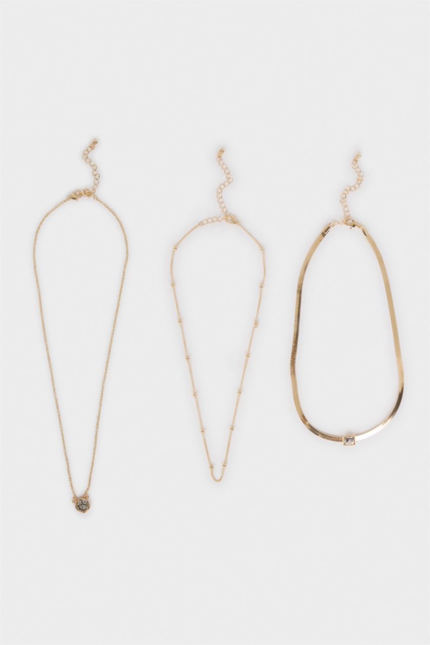 FEMME Altın Lot de 3 colliers pour femme