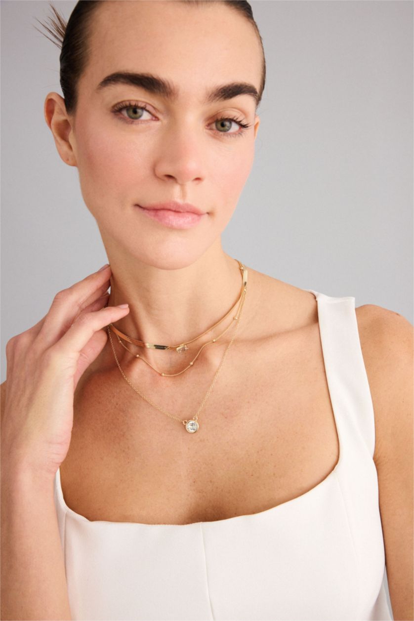 WOMAN Altın Woman 3 piece Necklace