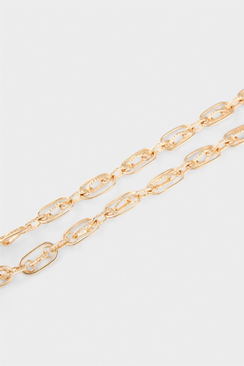 Kadın Altın Kadın 2'li Kolye