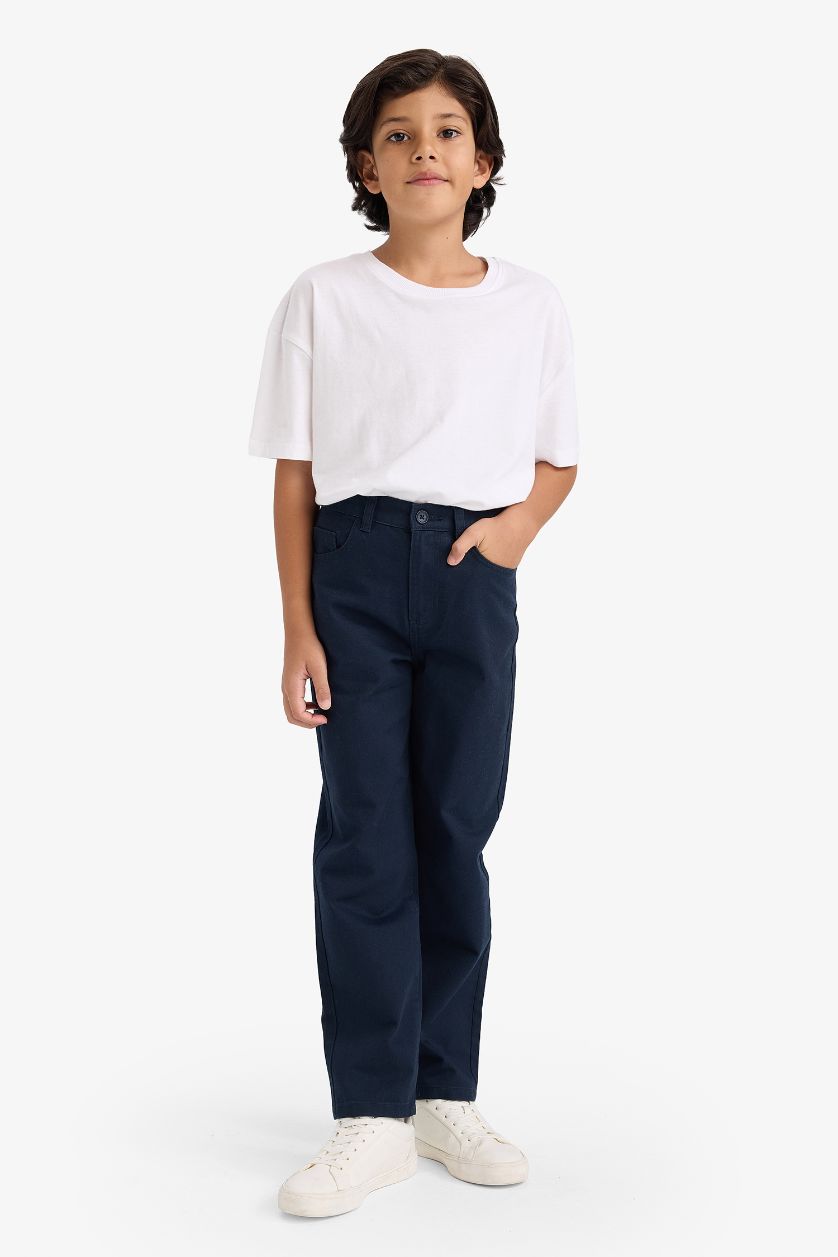 Boys & Teens NAVY Boy Regular Fit Gabardine Trousers