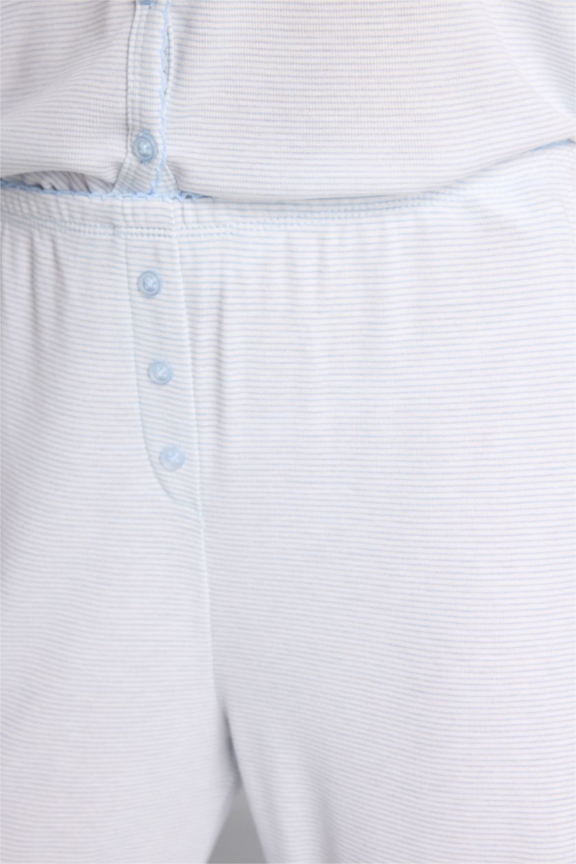 Kadın Ekru Kısa Kollu Pijama Üstü