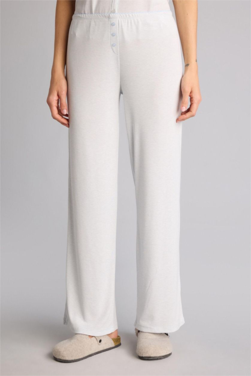 Woman Ecru بنطلون بجامة قصة عادية