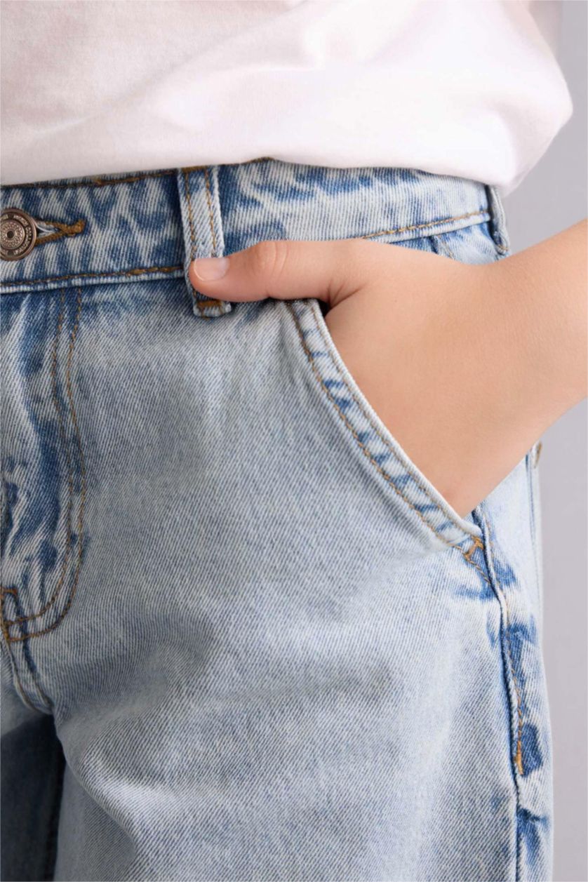 GIRLS & TEENS Light Blue Girl Baggy Fit Wide Leg Jeans