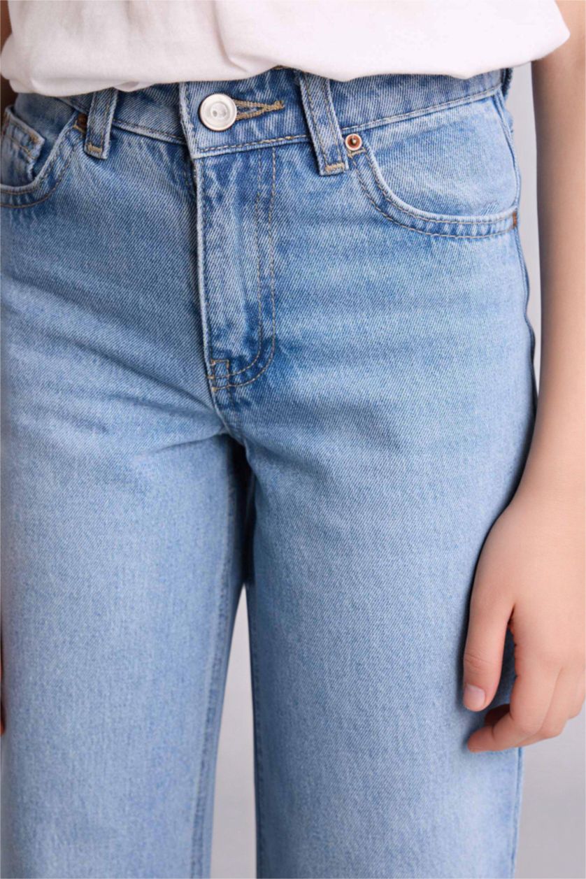 GIRLS & TEENS Light Blue Girl Straight Wide Leg Jeans
