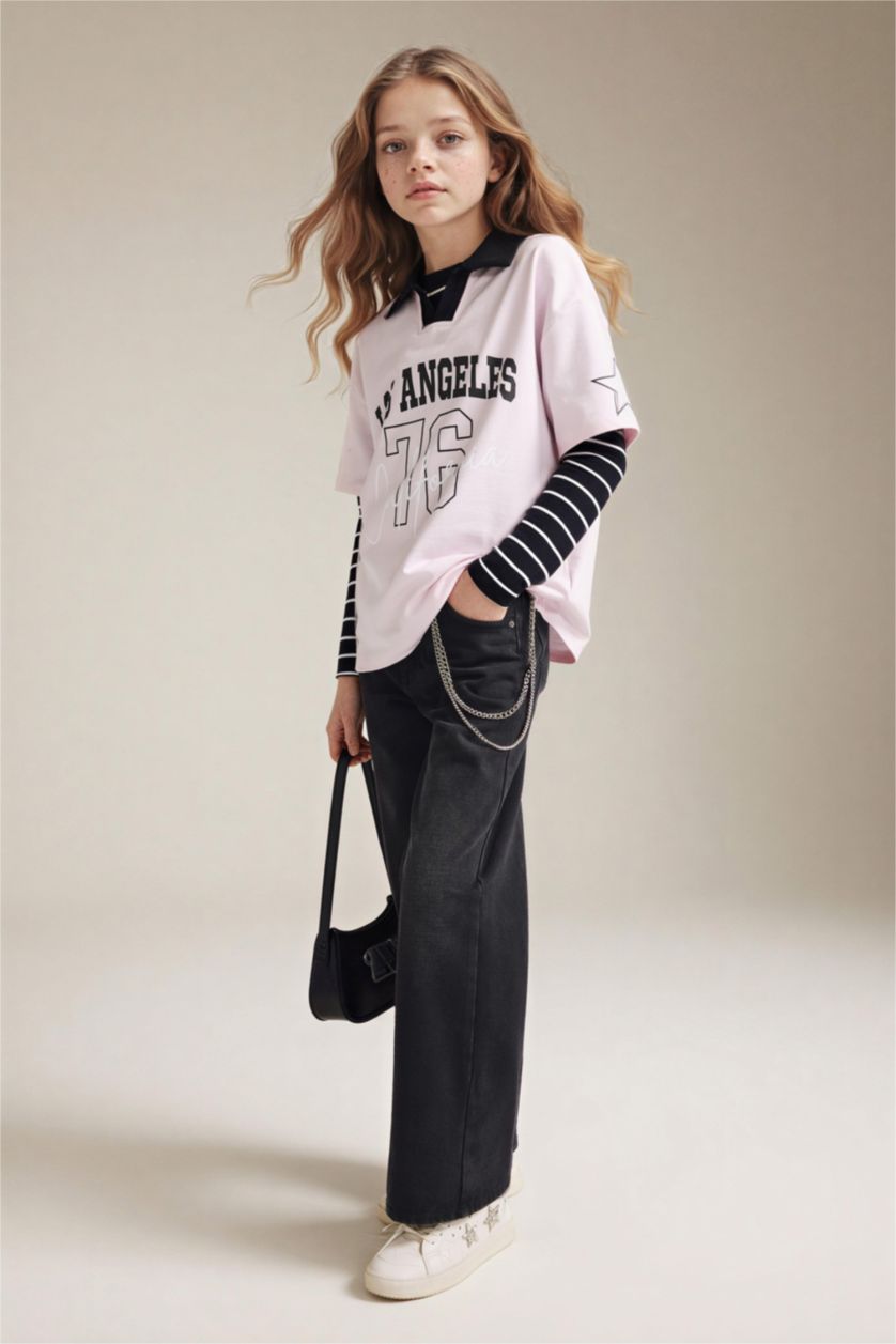 Girls & Teens Grey Denim Trousers