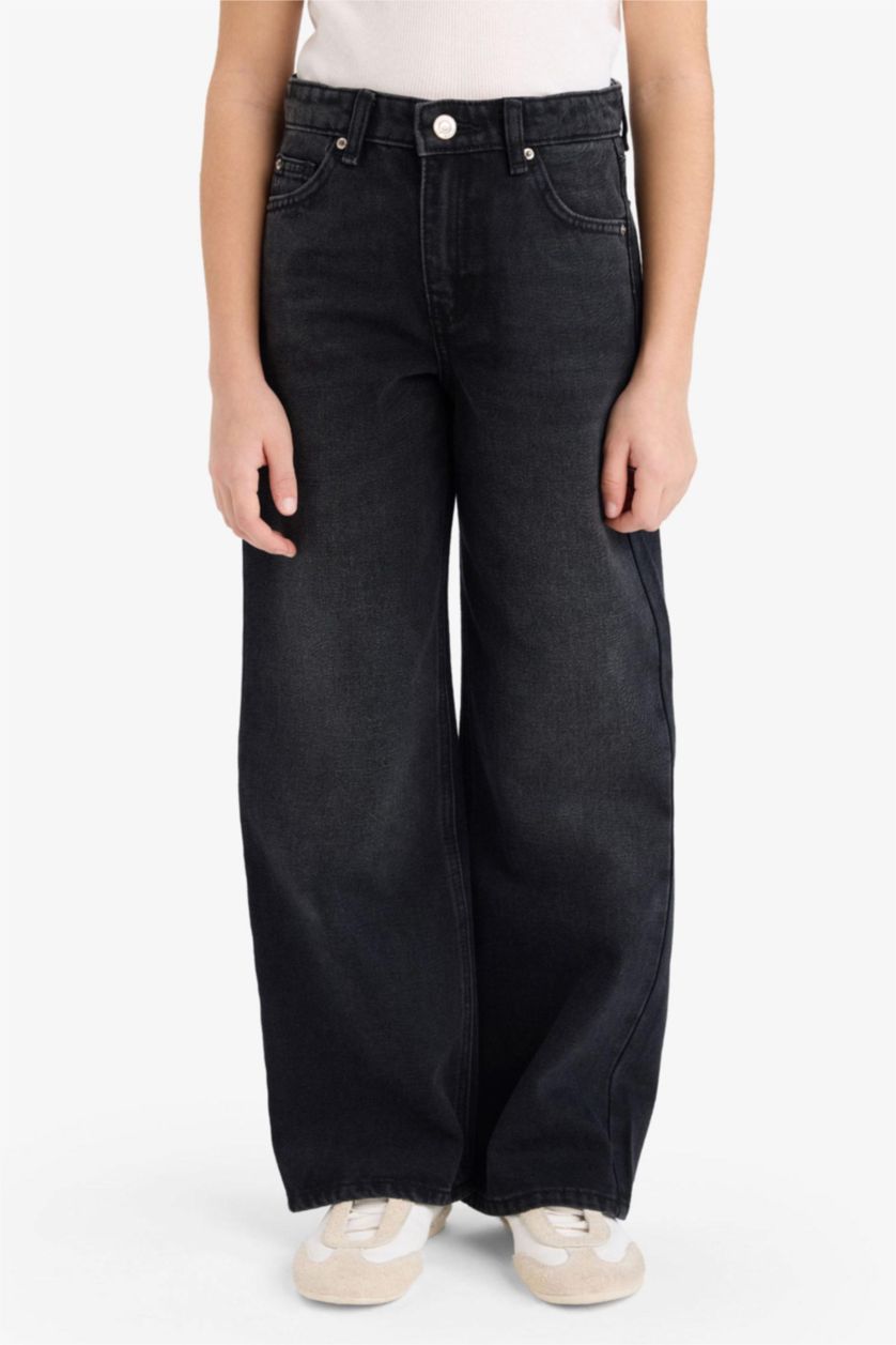 Girls & Teens Grey Denim Trousers