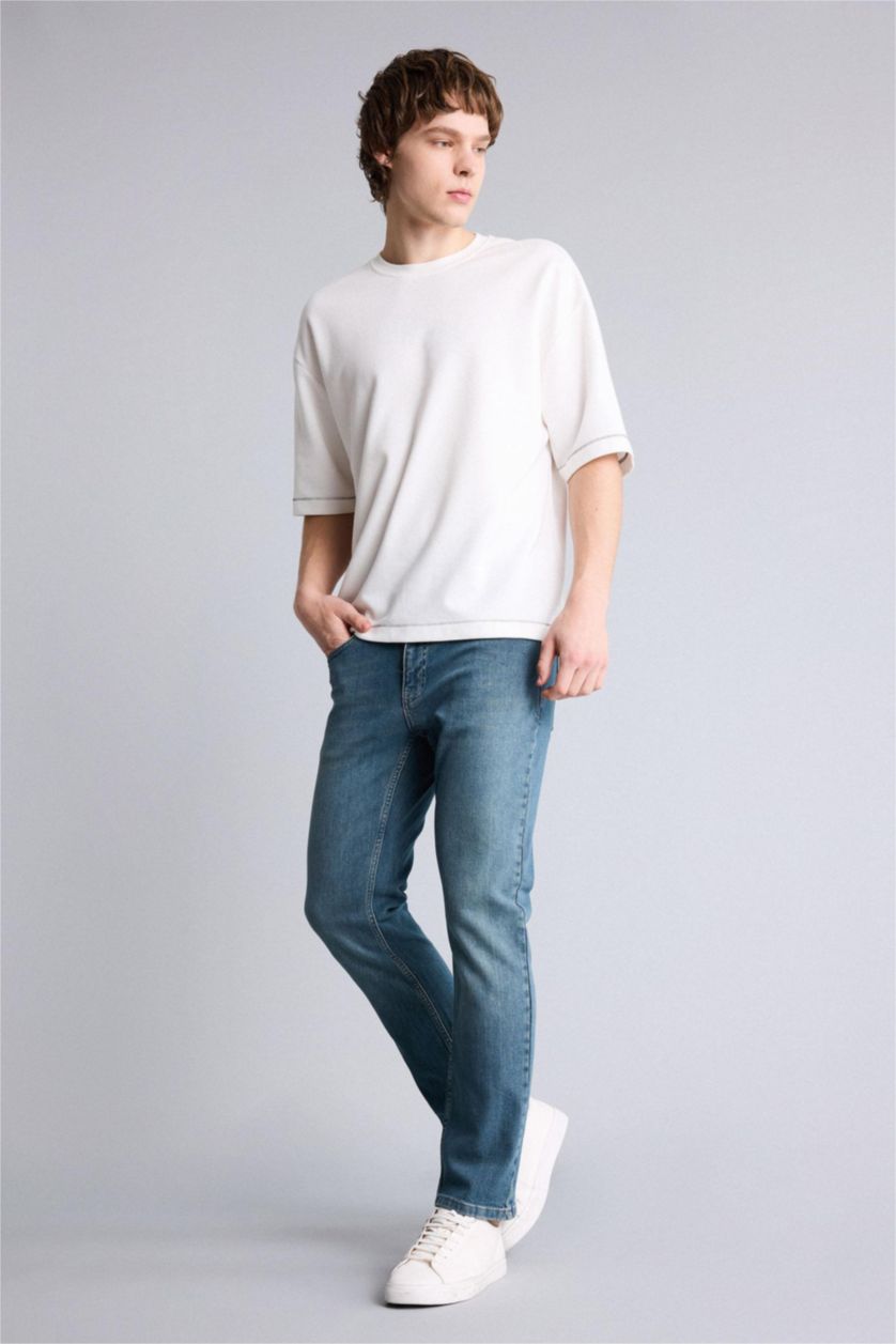 Erkek Açık Yeşil Sergio Regular Fıt Boru Paça Pantolon