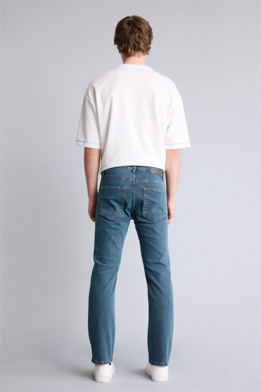 Erkek Açık Yeşil Sergio Regular Fıt Boru Paça Pantolon