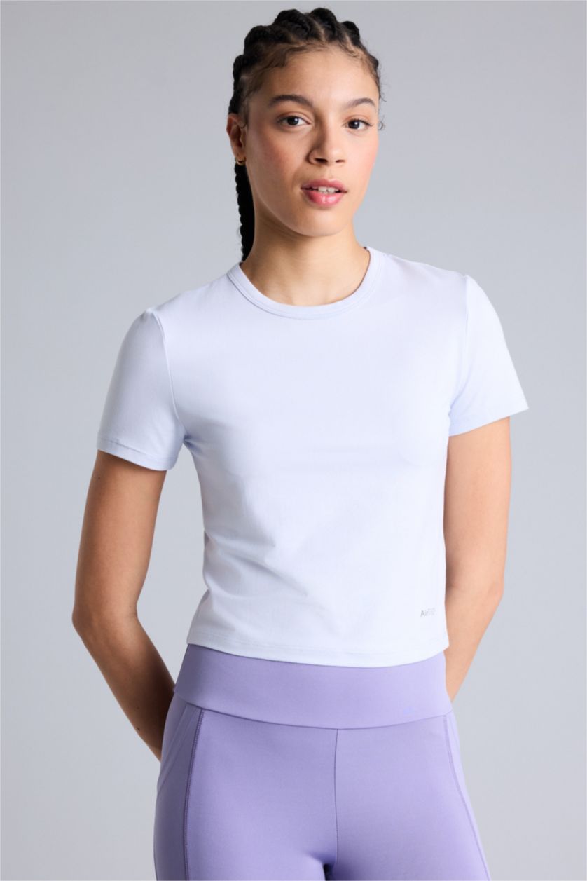 Kadın Açık Lila Standart Fıt Sporcu Tişört