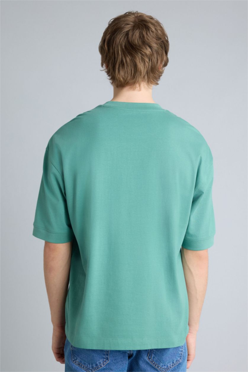 Ерлер Жасыл 100% мақта Loose Fit футболка
