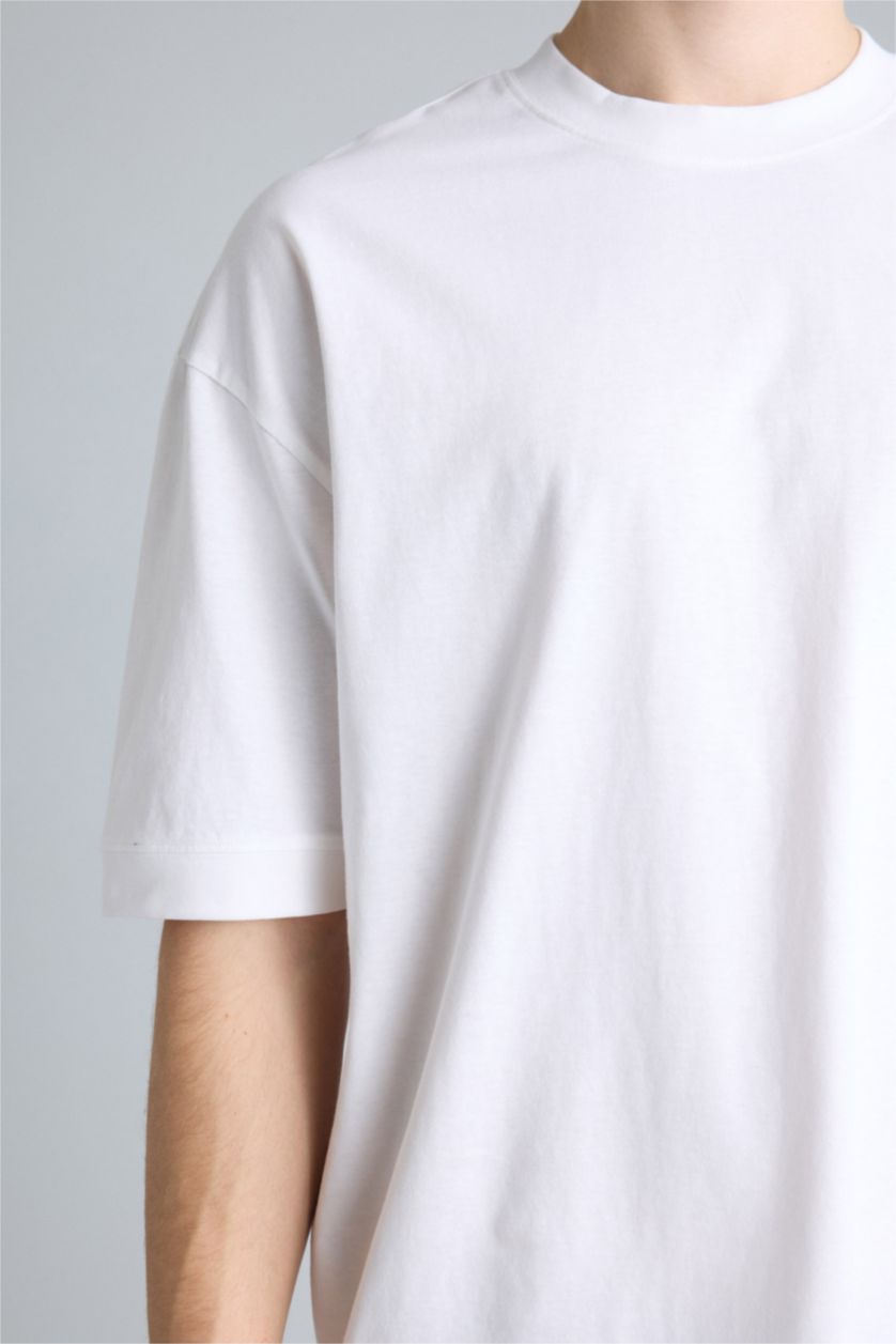 Ерлер ақ 100% мақта Loose Fit футболка