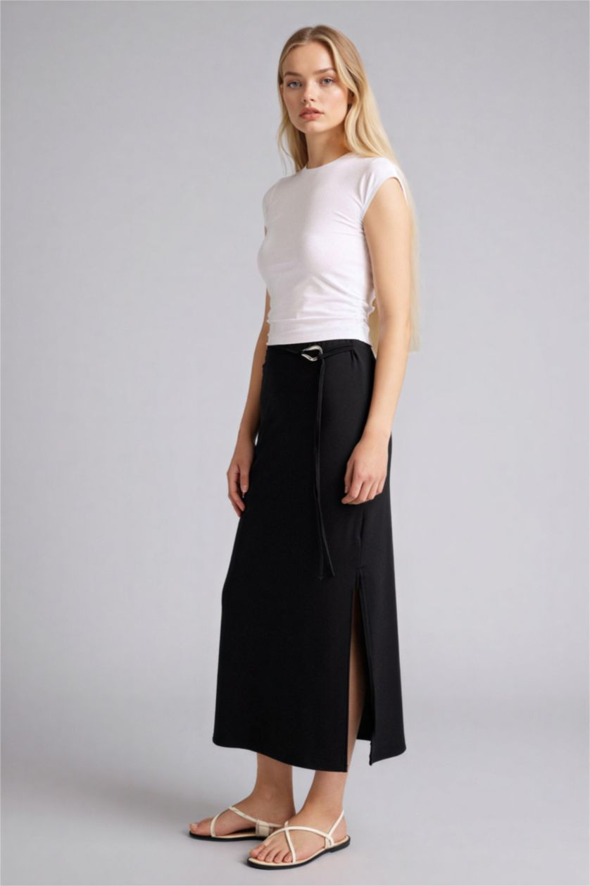 Женщины Черный Юбка из трикотажа для женщин